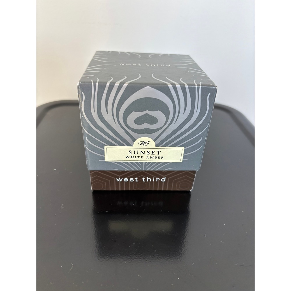 West Third Brand Sunset White Amber Coconut Wax Blend Candle 10oz NEW
